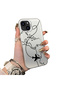 iPhone 15 Plus/14 Plus Compatible Travel-Themed Map Airplane Printed Impact Protective Hard Case