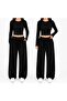 2 Pieces of Black Comfortable Fit Baggy Sweatpants