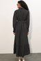 Women's Belted Polka Dot Hijab Dress 2589 - D. Black - 6