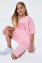 Girl's bermuda set, double yarn, 100% cotton
