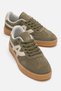 Women's Double-Faced A-Lı Leather Sports Shoes Khaki Ecru