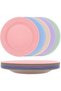 Wheat Straw Dinner Plates, 11 Inch Unbreakable Deep Dinner Plates, 6 Pack
