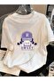 Printed Oversized Unisex Women's Crewneck T-Shirt