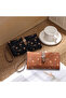 Cream Color Soft Textured Giraffe Printed Strap Portfolio Wallet Handbag - 6
