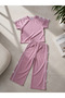 Girl's oysho fabric sweatshirt with wide leg single bottom special day set - 2