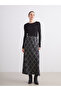 Buy Elastic Waist Baklava Patterned Skirt