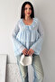 Women's Ruffle Collar Flounce Sleeve Blouse - 3