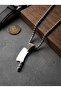 Minimalist Style Stainless Steel Men's Necklace with Knife Figure - 2