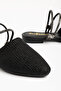 Women's Closed-Front Stoned Daily Straw Pointed Toe Sandals & Slippers - Order One Size up - 5