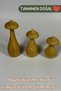 Natural Wooden Tiny Forest Mushroom Set of 3 Nordic Waldorf Home Decor Toy Baby Kids Room Kindergarten Nursery Painting Activity Premium Quality Beech Wood Gift for 1 Year Old Birthday - 3