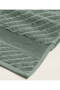 Likya 100% Cotton Jacquard Border Green 2-Piece Dowry Towel Set with Diagonal Stripes 1015A 90X150 - 3
