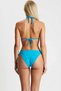 Women's Bikini Set Triangle Covered Regular Waist Slip Bottom with Bead Accessories Plain Pattern Diving Fabric - 5
