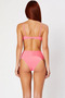 Women's Bikini Set Strapless Cutout Thin Straps High Waist Hipster Bottom Without Underwire Knitted Glitter Fabric - 5