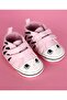 Booties with Tiger Print and Velcro Closure - Pink - 2