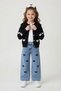 Black Embroidered Knitted Sweater, Badili Girl's Pants, 3-Piece Set 24137