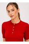 Women's Crew Neck Braided Knitwear Blouse - 2