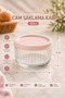 6-Piece Glass Breakfast Set with Powder-Colored Lids, Transparent Storage Container Jar Set, 425 Cc - 5