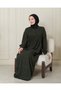 Shirred Robadan Buttoned Front Viscose Fabric Tesseture Clothing Mother Dress Prayer Dress - 6