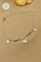 316L Steel Anklet - Blue Heart Clover Chain with Dorica 316L Steel Anklet 20+5cm - 3