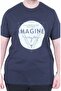Men's Oversize Crew Neck T-Shirt Imagine 26132 Navy Blue - 3