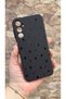 Samsung Galaxy A54 Compatible Mini Black Star Patterned Silicone Shock Absorbing Classic Protected Rubber Case