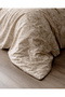Delisle Single Cotton Printed Sheet and Duvet Cover Set - Beige - 6