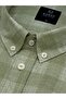 Men's Regular Fit 100% Cotton Short Sleeve Button-Up Collar Plaid Green Shirt 9490Y - 2