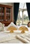 Luxurious Flower-Decorated Gold Metal Presentation Napkin Holder - 2 Pieces - 4