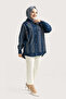 5820 - Stylish, Comfortable, Slim Denim Women's Shirt with Stone Detail - 3