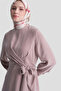 Lacing Detailed Kupra Effect Dress Mink - 3