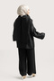 6350 - Stylish, Comfortable, Modal Soft Woven Fabric, Collar Detail, Loose Women's Set - 4