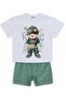 Teddy Bear Printed 6-18 Months Set - White