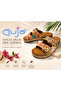 26Y217-7 Stone-Embellished, Buckle-Decorated, Flower-Embroidered Cork Slippers - 2
