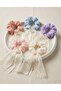 Twill Patterned Towel Fabric with Guipure, Tulle and Pearl Detail Towel Simit Buckle 1 Piece - 2