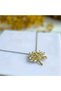 Kly-1026 Gold Tree of Life Zircon Stone Steel Necklace - 4