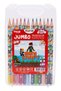 12 Jumbo Dry Crayons Plastic Box 1 Pack Fatih Mini Craft Figured 12 Colors Thick Dry Crayons
