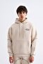 Men's Reflective Detailed Hooded Sweatshirt Light Gray