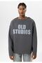 Overized Sweatshirt with Stitching Detail