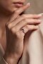 The Duo Crown Silver Color Zircon Stone Ring - 2