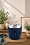 Decorative Moai Design 2 Piece Ashtray Set |   Wind Preventer |   Deep Chamber |   Plastic Ashtray |   Blue - 2
