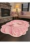 Sdt Luxury Artistic Women Figured Pink Cream Woven Base Decorative Carpet Sdt1319 - 2