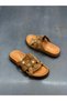 Terra Tan Suede Genuine Leather Pin-On Casual Slippers - 2