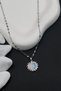 Silver Sun Moon Figured Stone Women's Steel Necklace - 5