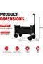 Collapsible Camping Wagon Black - Mini Foldable Shopping Trolley [50KG Capacity] | Utility Pull Cart with Adjustbale Handle for Shopping, Beach, Beach, Grocery outdoor Trolley Cart - 3