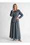 Women's Modal Fabric Skirt and Belt 2-Piece Set - Smoked - 2