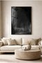 Anthracite and Black Abstract Foggy Night Concept Glass Table Black Metal Framed Home, Business and School Table - 2