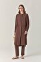 Hakim Collar Minimal Detailed Brown Tunic 1664 - 4