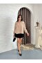 Soft Touch Chest Gathered Crinkle Aerobin Fabric Casual Shirt - 3
