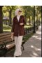 Women's Polka Dot Long Sleeve Ruffle Detailed Ribbed Cardigan
