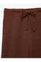 Bürümcük Fabric Textured Waist-Tie Flat Wide-Leg Trousers - 4